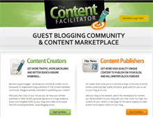 Tablet Screenshot of contentfacilitator.com